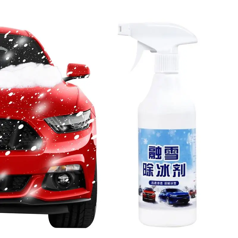 For Refer To Description Auto Windshield Deicing Spray 500ml Car Snow Melting Agent Windshield Defroster Snow Cleaner For Car