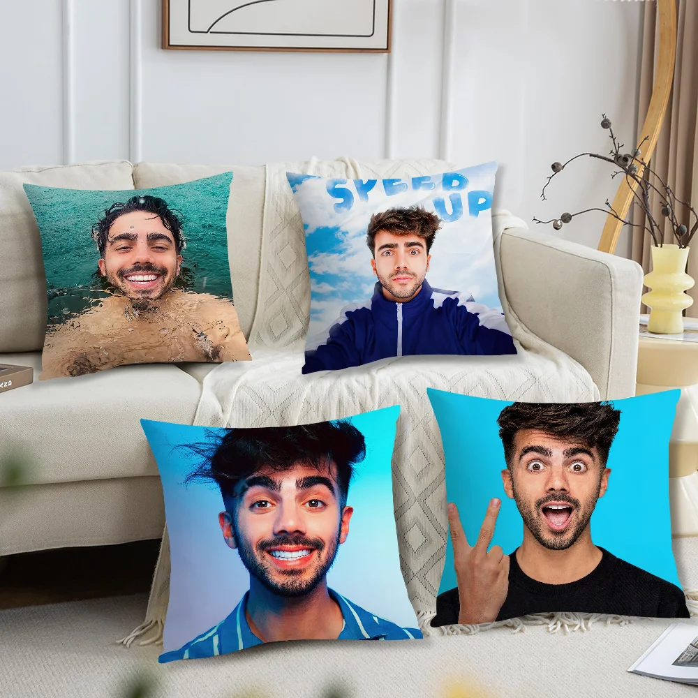 Internet Celebrity Fede V-Vigevani Pillow Case Living Room Accent Couch Back Support Square Lounge Restful Nap Companion ﻿