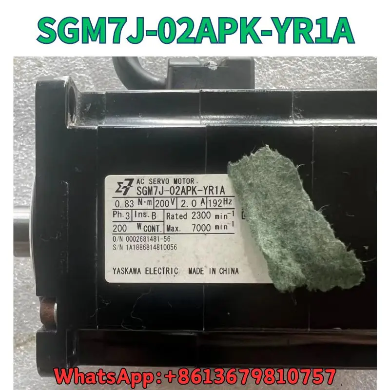 

second-hand SGM7J-02APK-YR1A servo motor test OK Fast Shipping