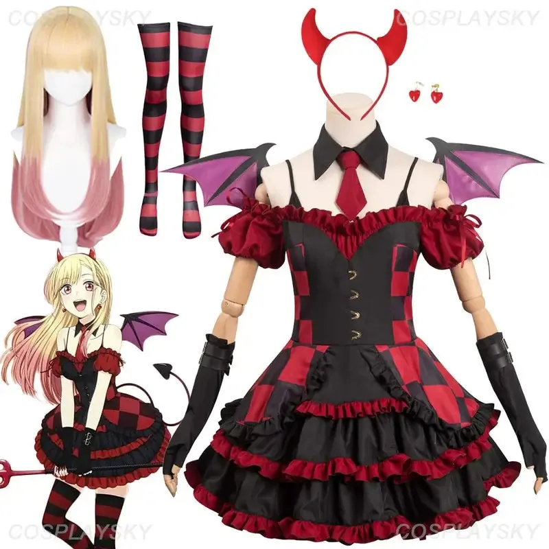 Sky01 Vampir Kitagawa Marin Cosplay Lolita Gothic Frauen Anime Kostüm My Dress Up Darling Roleplay Fantasy Outfits HallowWd01 @