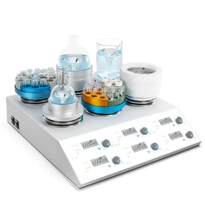 

WEIAI Six-Position Digital Display Laboratory Magnetic Mixer Heating 18L Multiple Magnetic Stirrer Hot Plate With Stir Bar