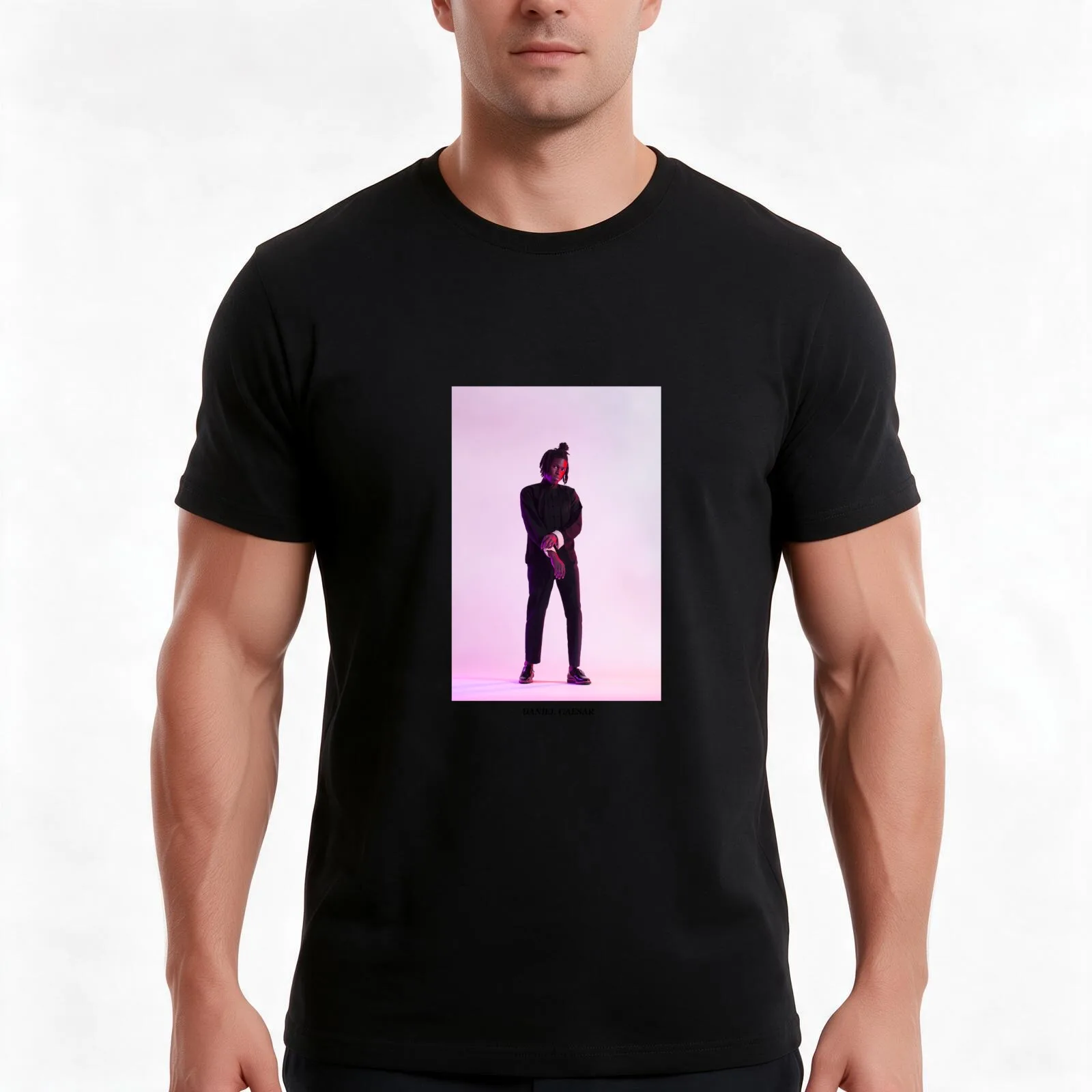 DANIEL CAESAR T-Shirt, Summer Casual Cotton Tee, Oversized Streetwear Tops, Vintage Graphic Print, Loose Fit Short Sleeve