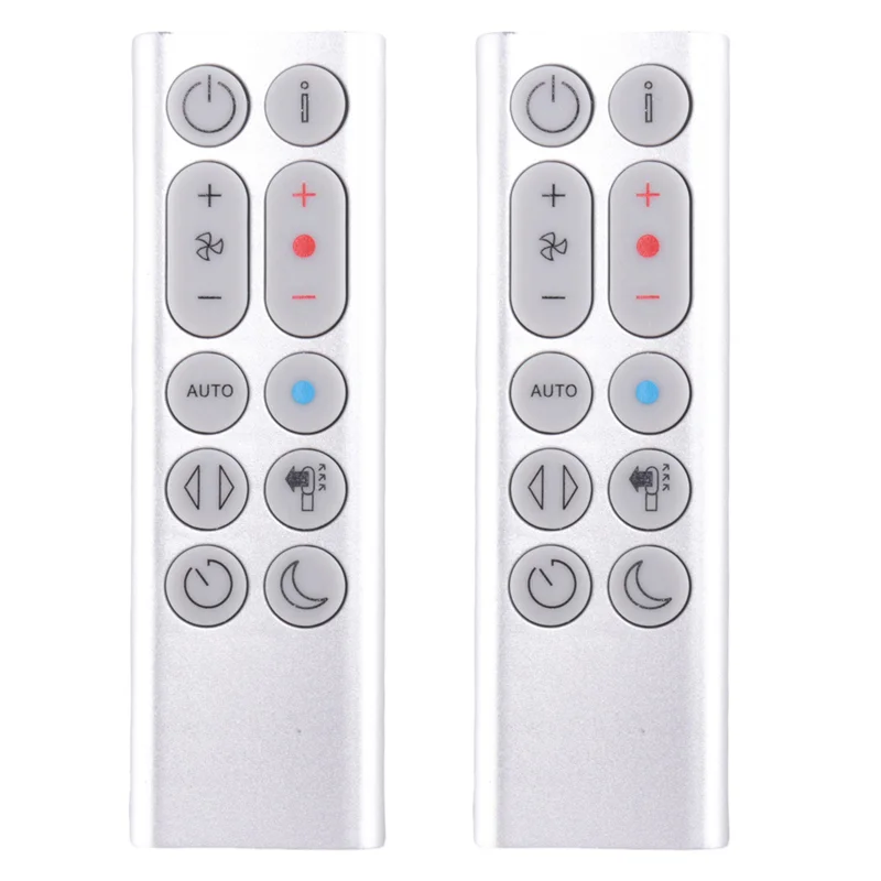 Сменный пульт дистанционного управления Homeshopping 2X, подходит для Dyson HP04 HP05 HP07, очиститель воздуха, безлистный вентилятор, пульт дистанционного управления, серебристый