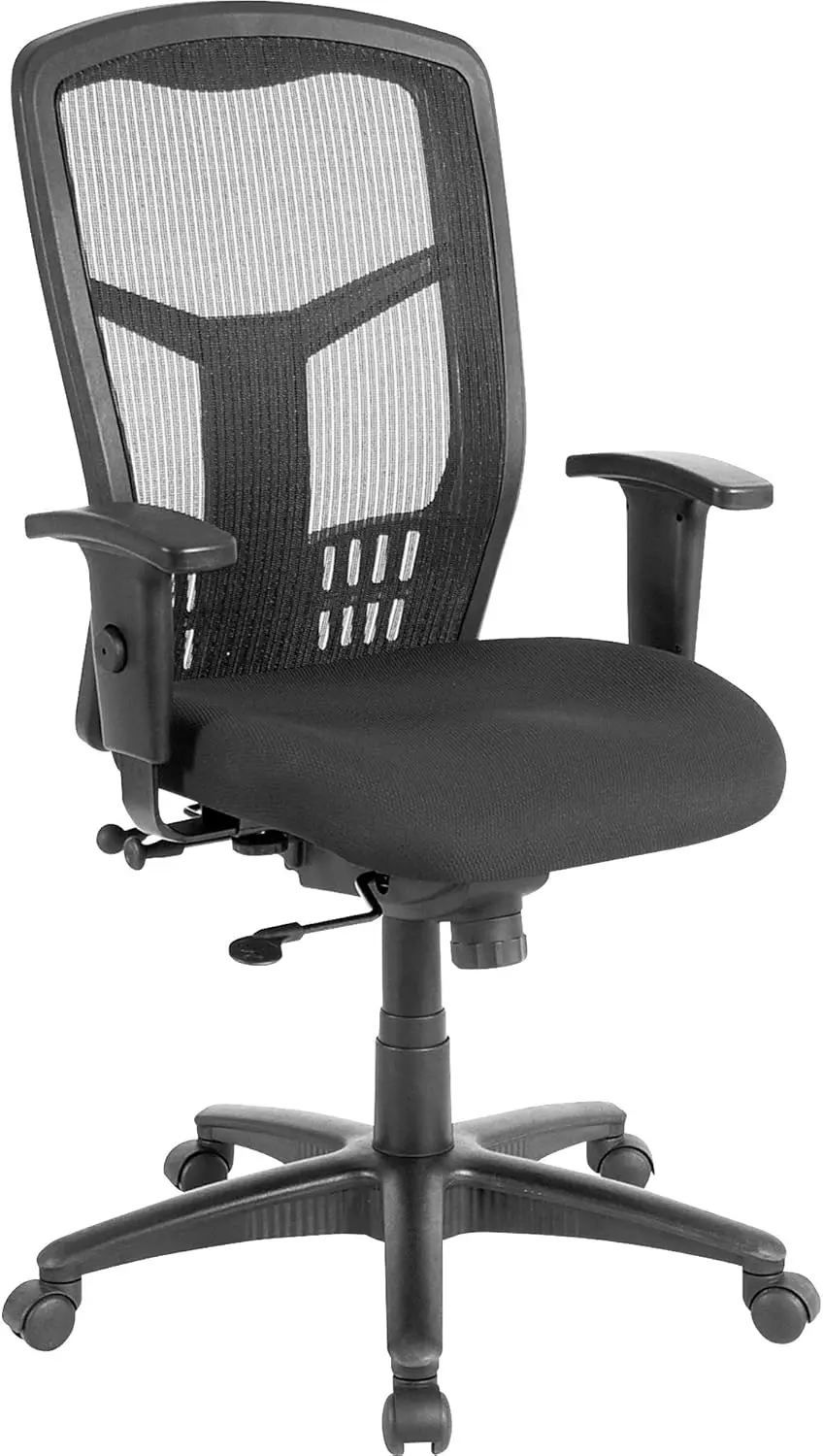 Ergonomic Mesh Swivel Chair for Office, Black, High-Back Design
