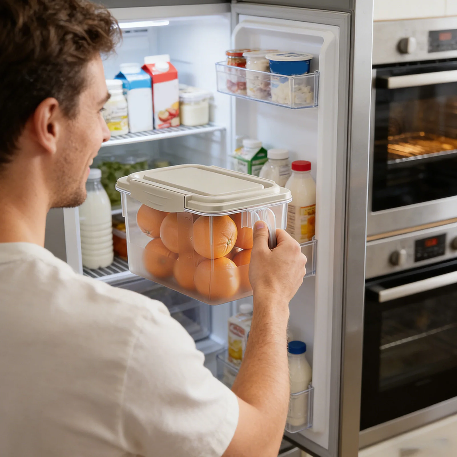 

Контейнеры для хранения в холодильнике, 4,5 л, органайзер для фруктов, органайзер для фруктов для семьи, дома, кухни, родителей, офиса, ресторана на колесах