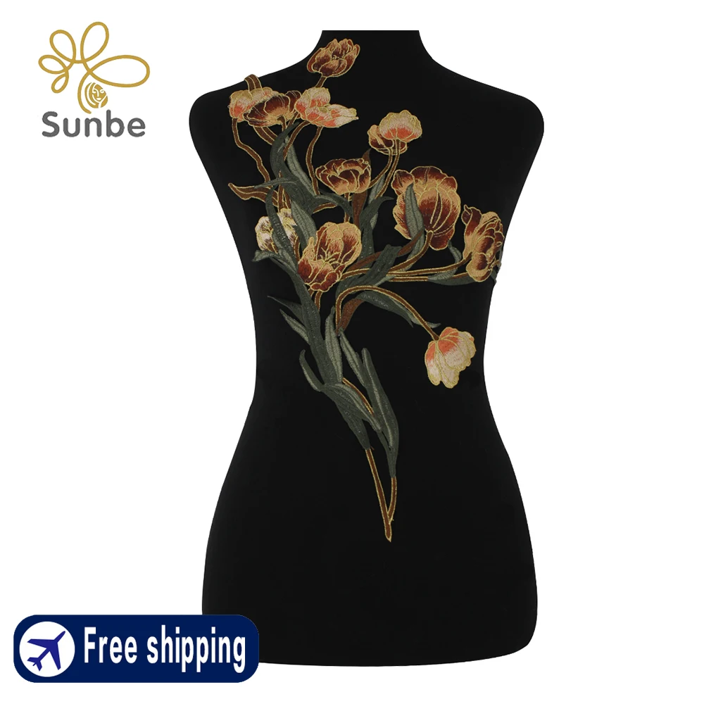 Bouquet of Flowers Sew-on Patches Embroidery Applique Sew on Applique Artistic Floral Patchwork