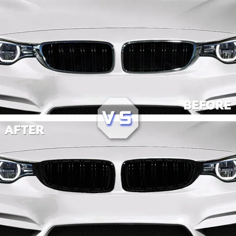 M4 Style Front Kidney Grille Grills Double Slat For BMW 4 Series F32 F33 F36 F82 F83 2013-2020 420i 428i 430i 435i 440i 418d CAR