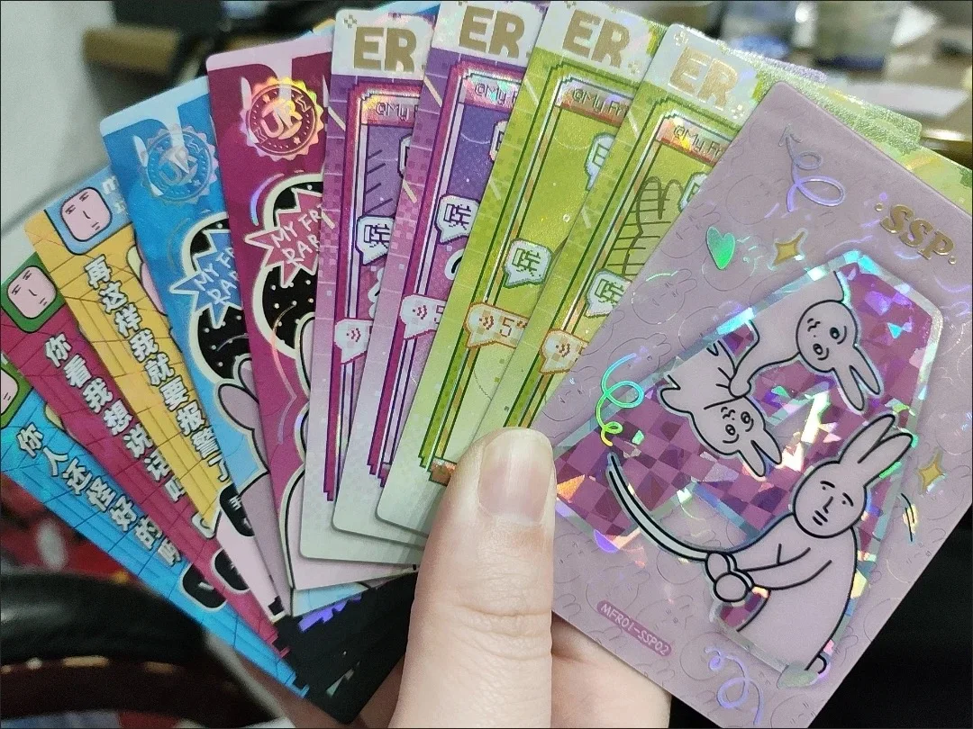 Card.Fun Authentic Anime Pink Rabbit Collection Card Blind Box Collectible Trading Cards Gift For Children Birthday Toys