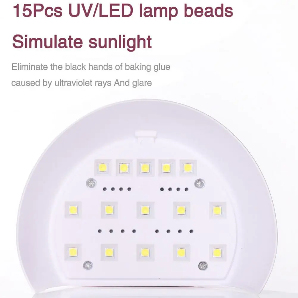 타이머 기능이 있는 에너지 효율적인 UV LED 네일 램프, 빠른 젤 광택제 건조, 가정용 휴대용 네일 젤 광택제 건조기