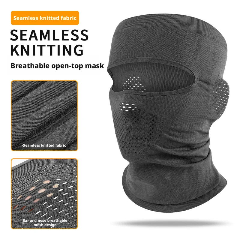 Premium autumn winter outdoor windproof face mask with knitted open top design unisex perfect for skiing mountaineering cycling