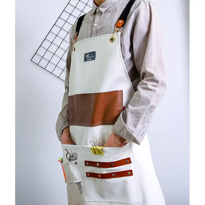 Barber Apron Hairdressing Makeup Nail Art Personalized Customization Printed Logo For Work Clothes view 4