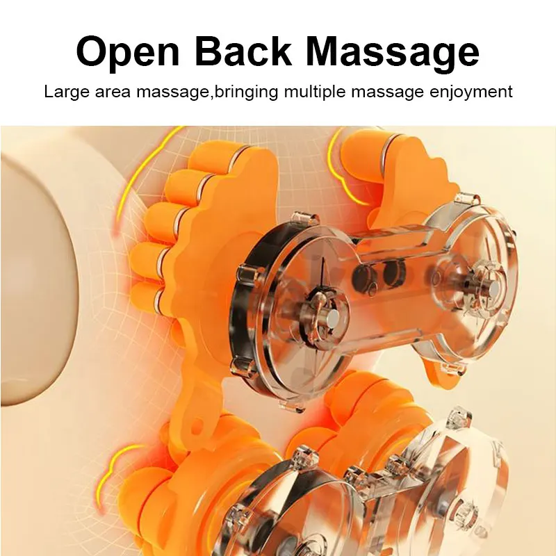 Factory Kneading Relax Shiatsu Red LightRoller Heating Full Back Body Vibration Massage Chair Cushion for Home Car Use
