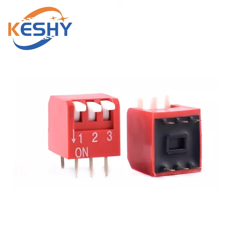 5PCS Slide Type Switch Module 2 3 4 5 6 7 8 9 PIN 2.54mm DIP Red Pitch Toggle Switch Red Snap Switch Dial Switch Side DIP Switch