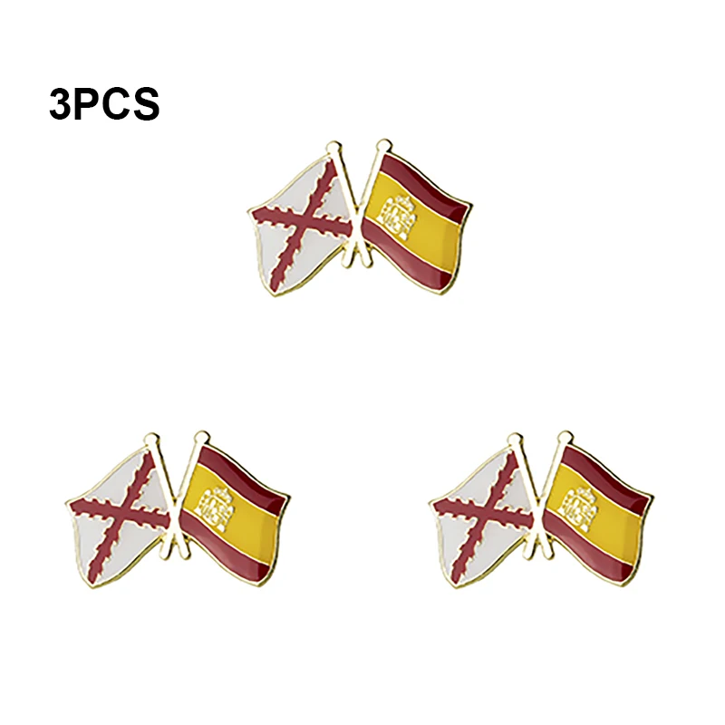 1-3-5-10-50-100pcs Spanish Empire Cross of Burgundy Badge Brooch Natinal Lapel Pins Flag Lapel Pins Country Flag Badge