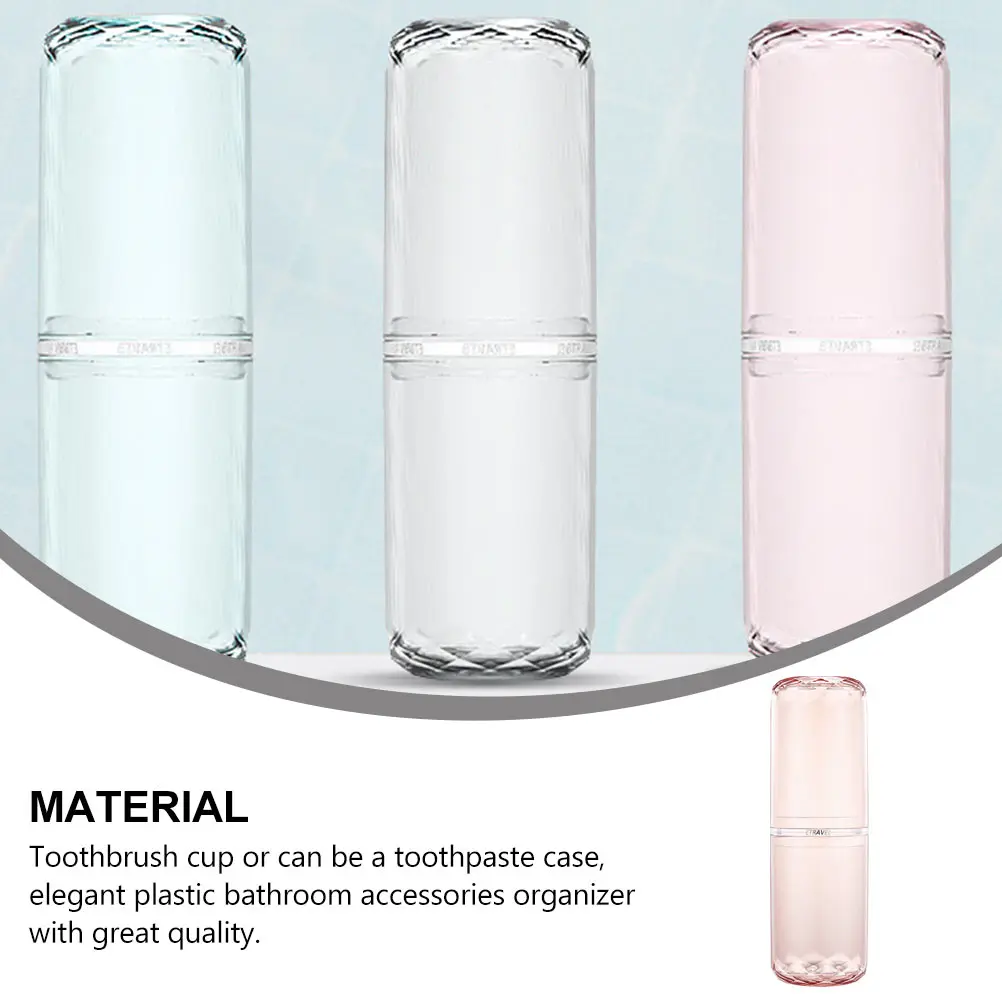 

Travel Wash Cup Toothbrush Holder Toothpaste Container Multifunction Bathroom Accessories Organizer Portable Lightweight Design