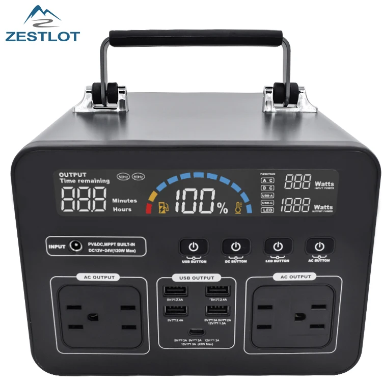 

portable home power station AC 110v 220v for home outdoor use 500W station power bank with quick charge USB