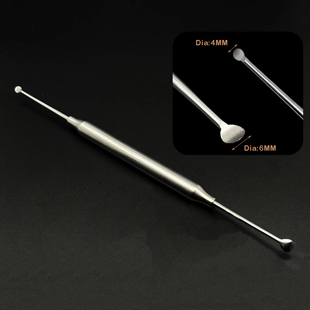 Dental Double Ends Implant dentista Surgial escavatore cucchiaio igiene orale strumento per cavità restaurativa punta rotonda dente osso curette strumenti