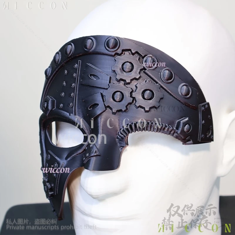 アニメ Cos メカニカルギア 3D ポリ乳酸小道具マスクアニメホラーコスプレ衣装スチームパンクパンク仮装スーツハーフフェイス