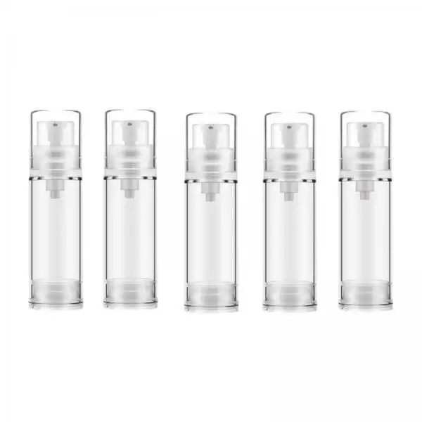 Refillable Airless Pump Bottles Travel Size Plastic Lotion Dispenser Leakproof Cosmetic Cream Container for Foundation
