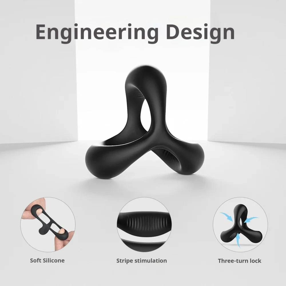 Penis Ring Silicone Semen Lock Ring Penis Enlargement Delay Ejaculation Time Lasting Cock Ring Sex Toys for Men Couples Adult