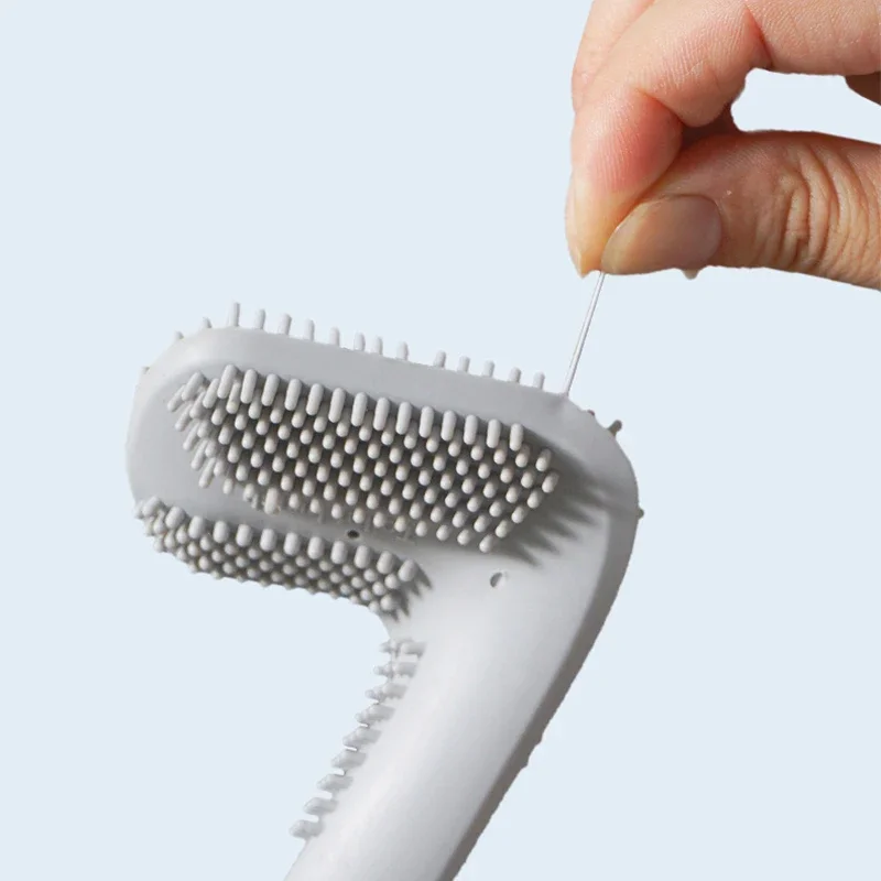 Silicone Golf Shape Toilet Brush with Holder Set Toilet Cleaner Brush Wall Mounted Toilet Brush and Drying Holder for Bathroom