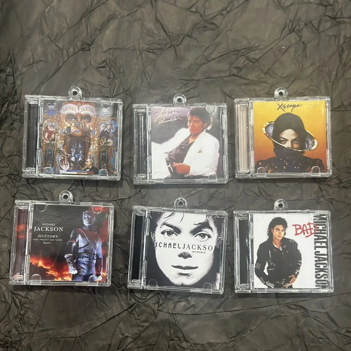 High-Quality Acrylic Michael Jackson Keychain - Mini CD Album Charm, Tap-To-Play Music, Fan Collectible Gift