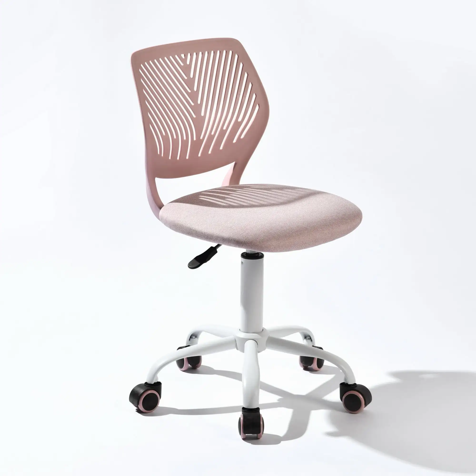 

Teen Desk Chair, Adjustable Swivel Mesh Back Vanity Chair for Bedroom Study, Pink