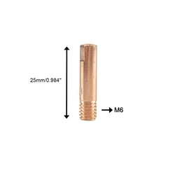 Газовая насадка 15AK MIG MB-14AK, контактная насадка M6 * 25 мм, сварочные расходные материалы, магнитные аксессуары 0,8/1,0/1,2 мм, 1 шт.