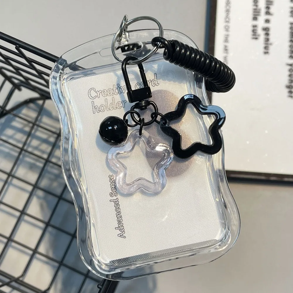 Kpop Photocard Holder Photo Display Holder with Star Keychain Idol Picture Protector Sleeve ID Cards Protective Case Брелки