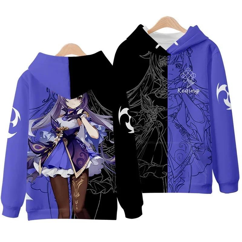 Game genshin Impact Raiden Shogun 3D Printed Men Women Hoodies Streetwear Fashion Pullover Harajuku Oversized Hoodie Clothing