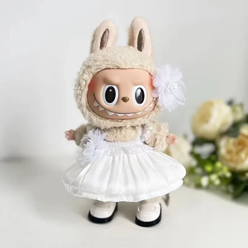 Aksesori Pakaian Pakaian Boneka Mewah Mini 17Cm untuk Boneka Idola Kpop Exo Labubu Korea Hadiah Pakaian Setelan Gaun Pernikahan