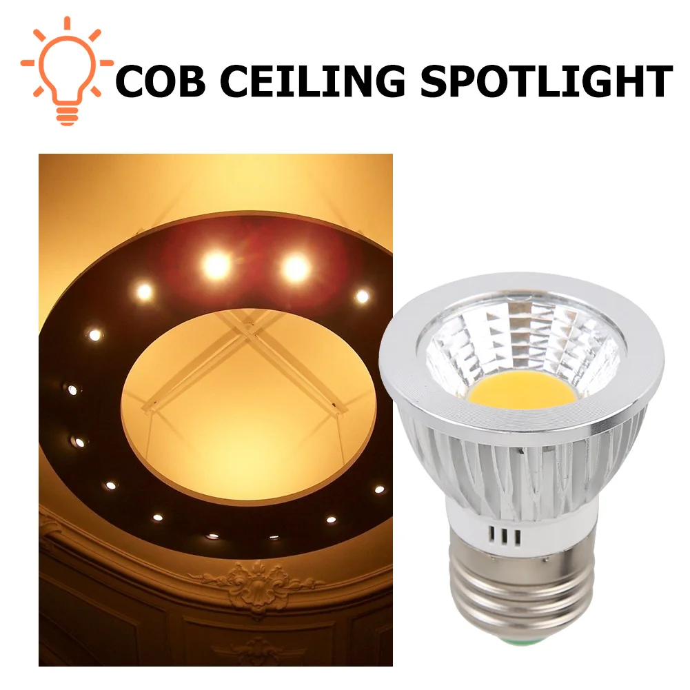 Żarówka LED COB Spotlight 9W E27 85-265V do domu, barwa światła ciepła/biała zimna