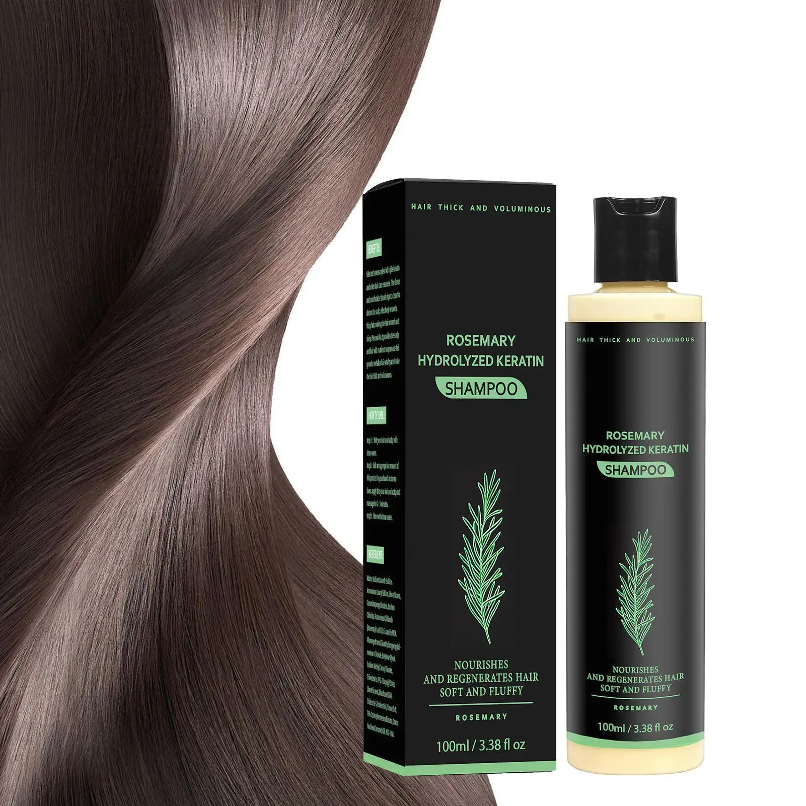 

100ml Organic Rosemary Shampoo for Hair Growth Natural Thickening & Strengthening Shampoo Seasonal Shedding Postpartum Care