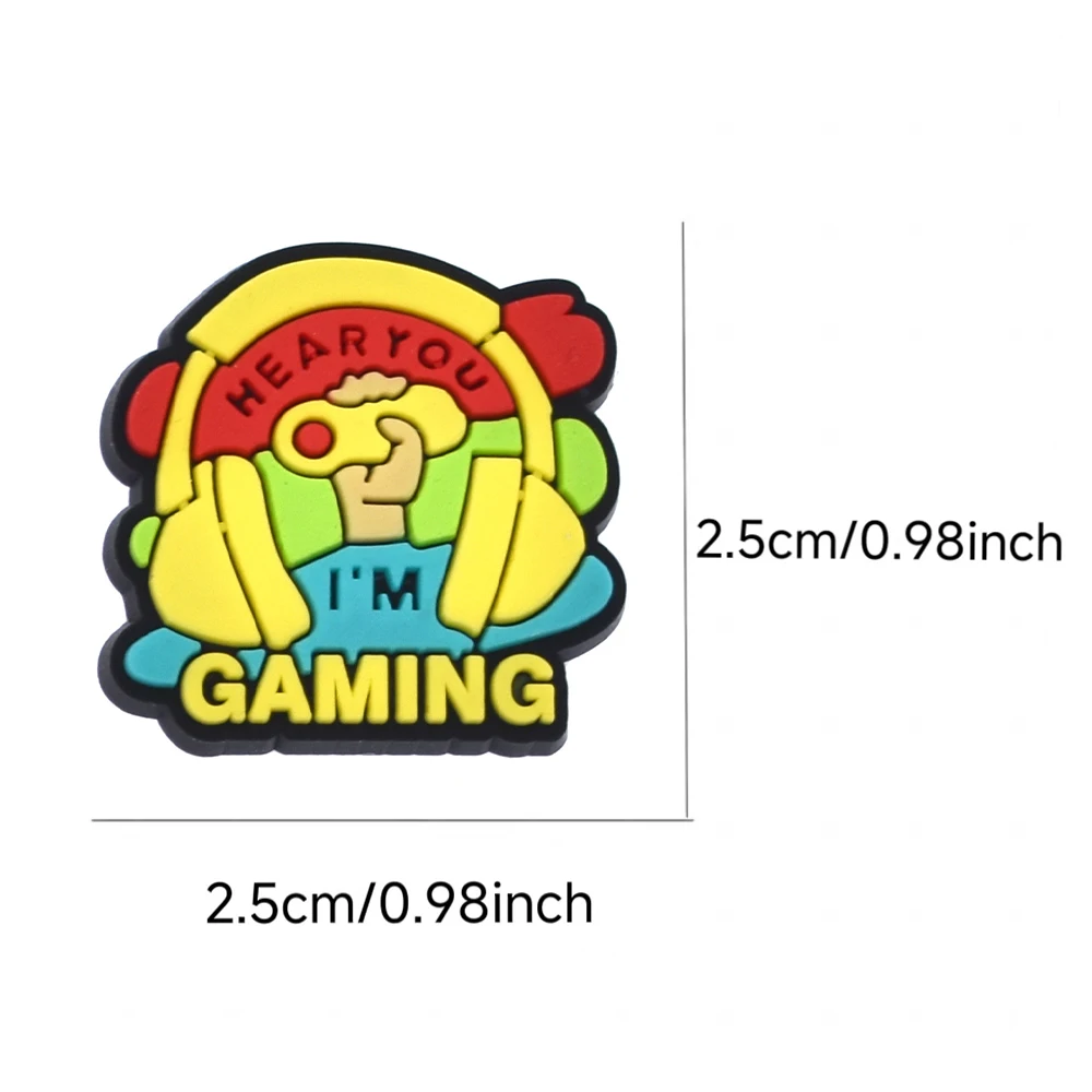 1-23Pcs Cartoon Game Console Theme Series PVC Shoe Charms Accessories DIY Detachable Sandal Wristbands Decorations Gifts