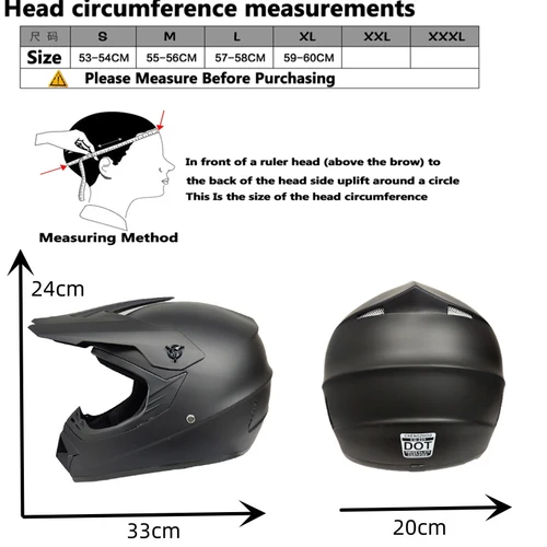 Imagen 2 del producto Casco de seguridad para Motocross Casco Motocross bicicleta cuesta abajo Capacete ATV Casco cruzado Casco de motocicleta para niños Dot Abs 1KG Unisex