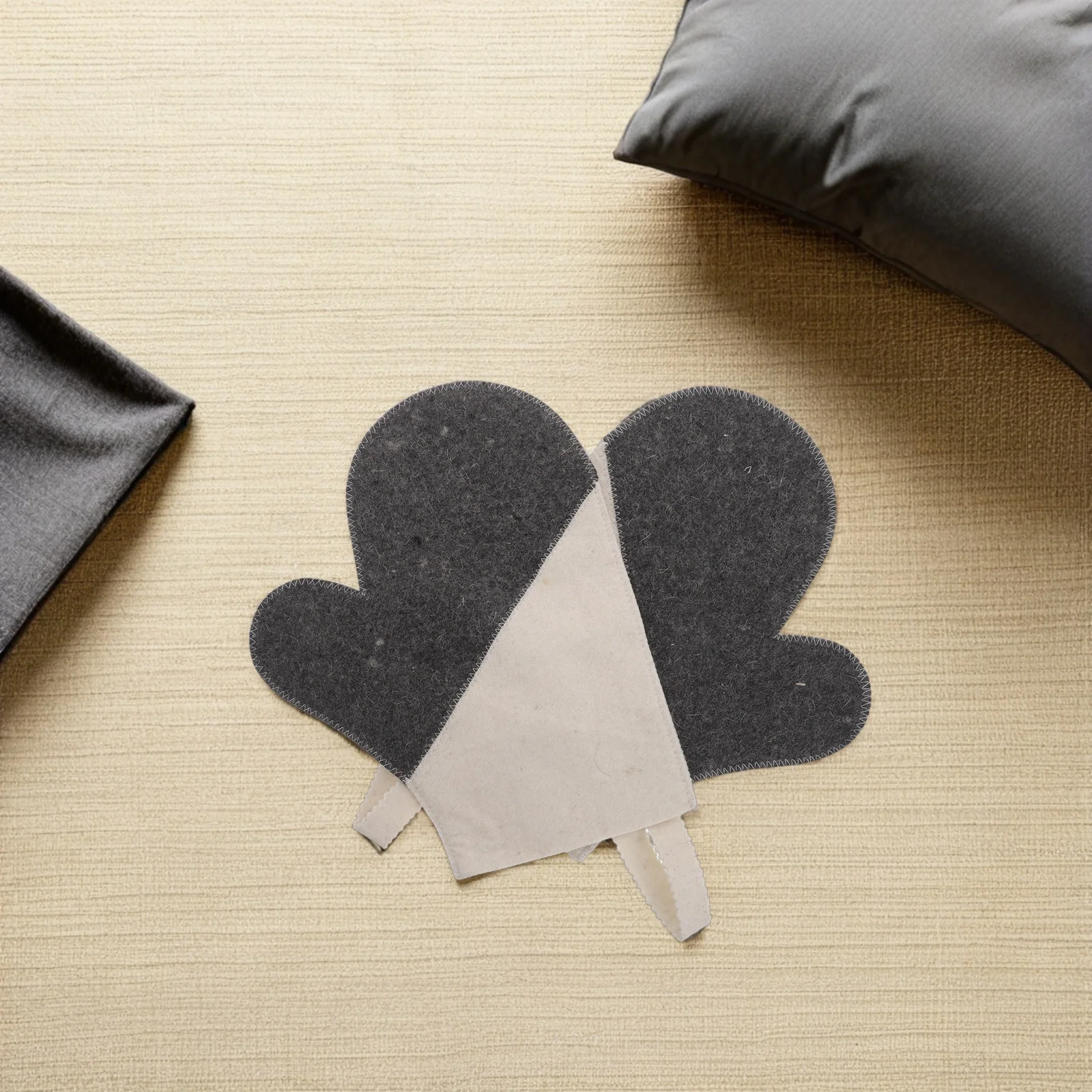 قطعتان من قفازات الساونا عالية الأداء من الصوف الطبيعي المقاوم للساونا والمنتجعات الصحية للاسترخاء المريح