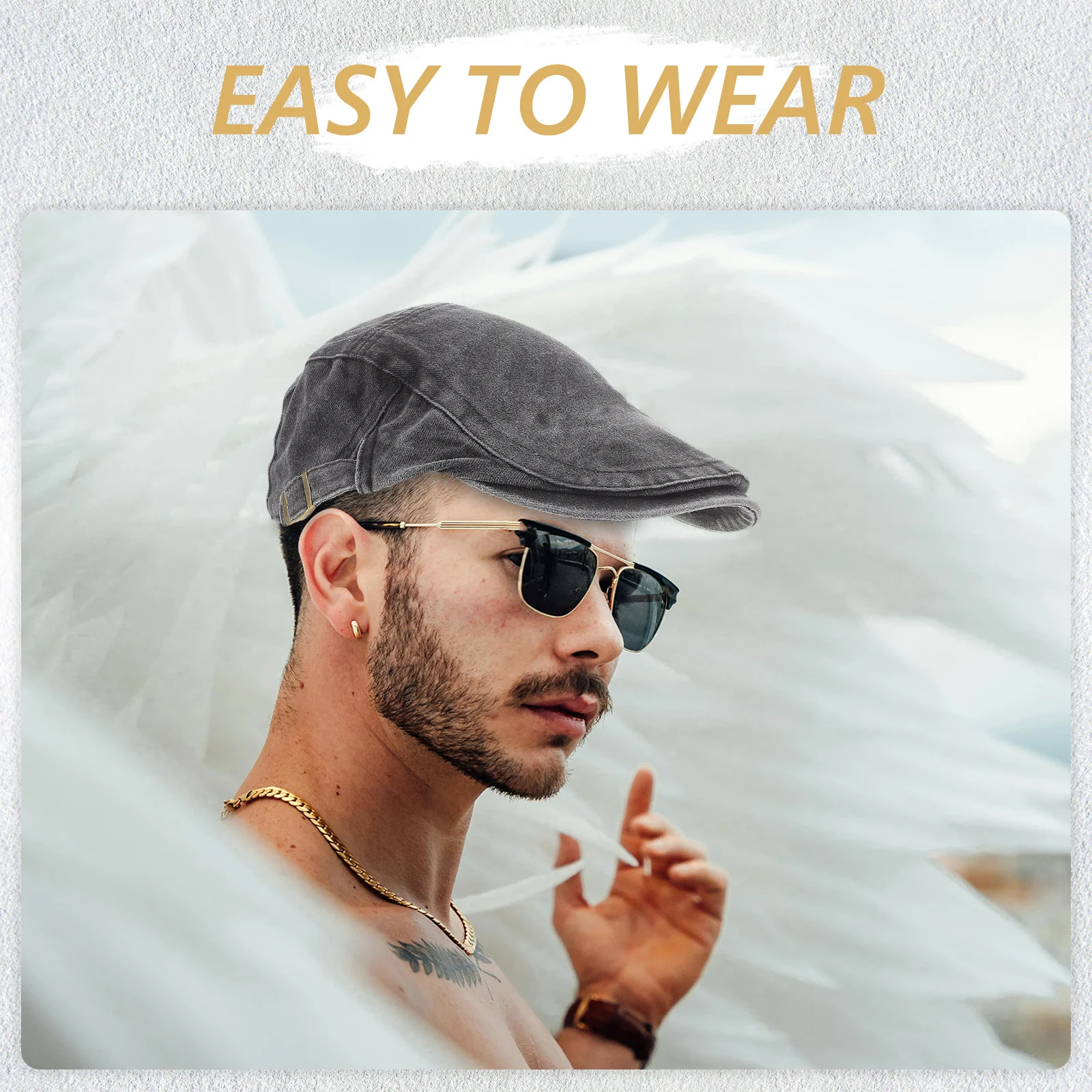 

Lightweight Beret Hat Vintage News Cap Unisex for Casual Wear Driving Summer Sun Protection News Hat Driver Caps for Men