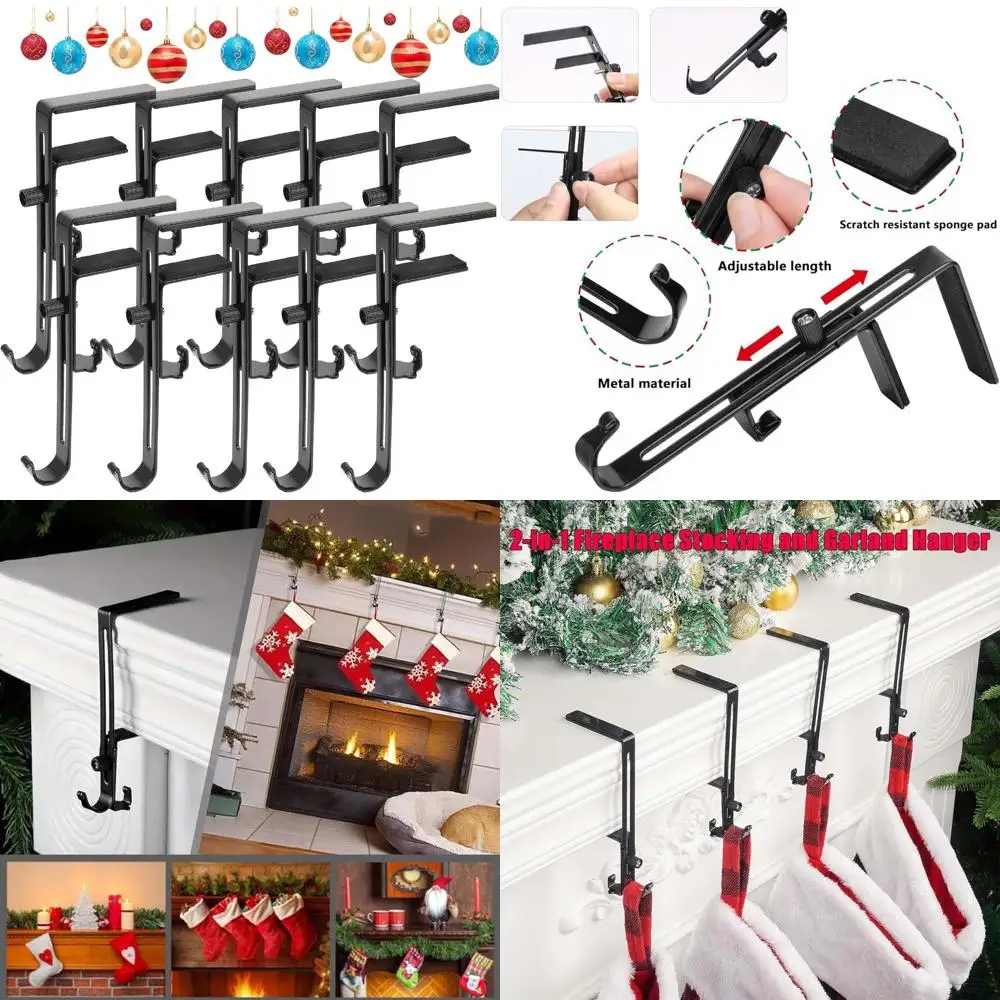 

регулируемая гирлянда двойного назначения и держатель для чулок (10 шт. черный)