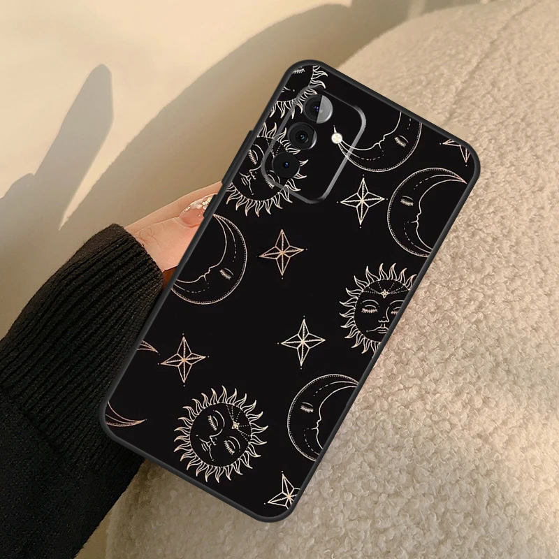 Celestial Mosaic Sun Moon Case For Samsung Galaxy A14 A24 A34 A54 A52 A32 A22 A12 A51 A71 A73 A53 A33 A23 A13 Coque