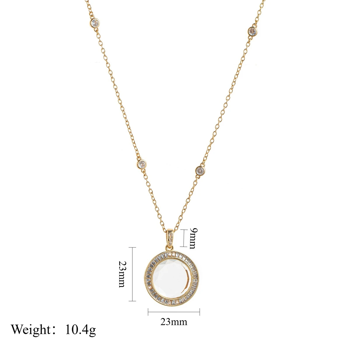 Neues Produkt: Runde herzförmige Halskette mit Diamantbesetzter Glaskassette, DIY-Blumen-Ballett-Accessoires, buntes Muttertagsgeschenk – Detail 7