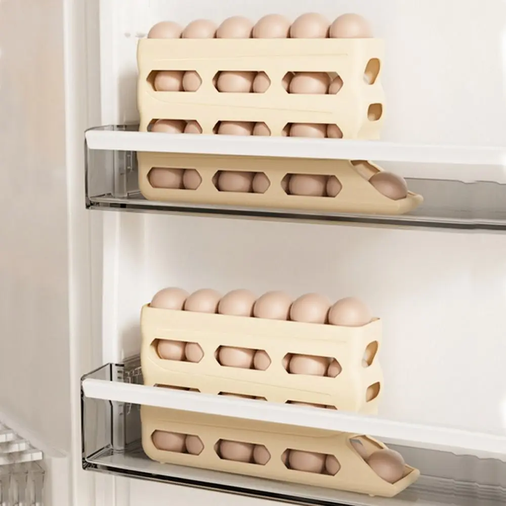 

Пластиковый автоматический ролик для яиц большой емкости, экономия пространства, Четырёхъярусный органайзер для яиц