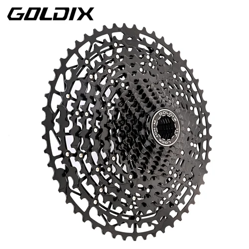 Cassette de bicicleta con estructura GOLDIX HG, rueda libre, Material de acero al carbono ultraligero, piñón de 9/10/11/12/13 velocidades para bicicleta de montaña