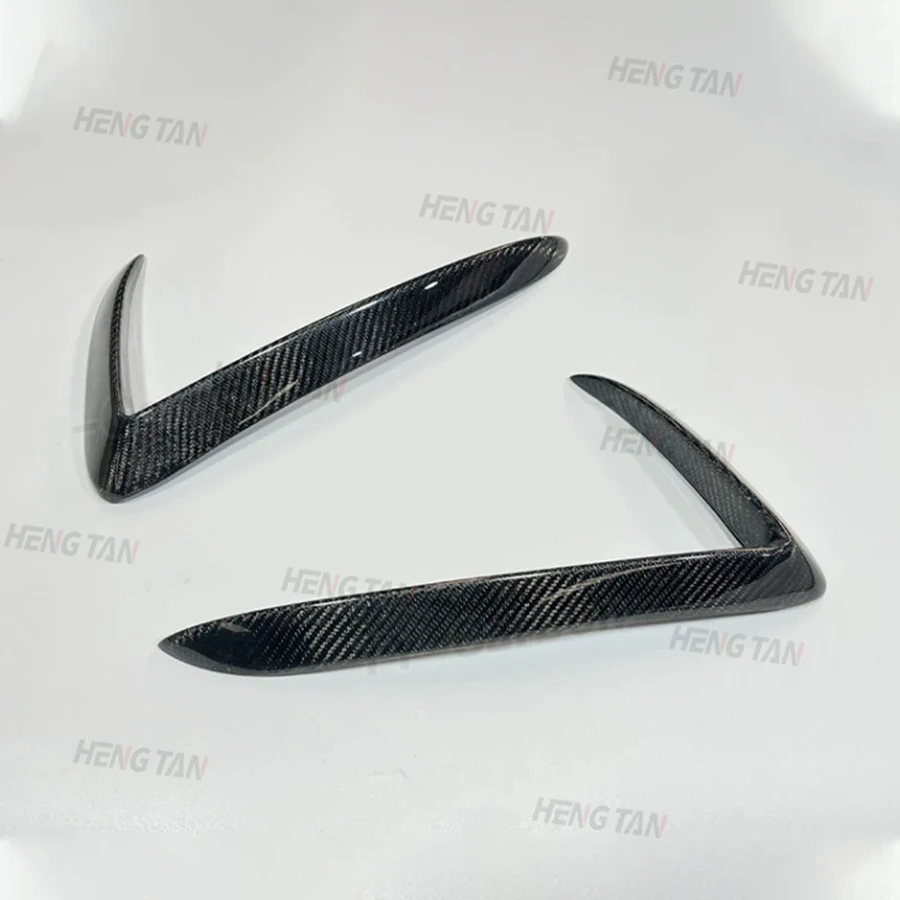 Carbon Fiber Car Front Bumper Fins For Tesla Model 3 Model Y Front Bumper Wind knife Parts Body kit