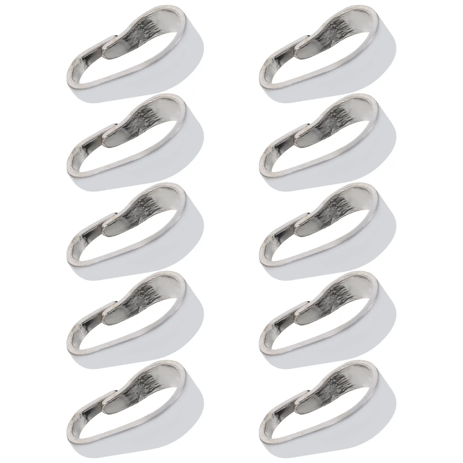

10pcs Diy Pendant Clasps Connectors Chain Buckle Silver Tone Durable Jewelry Making Supplies Necklace Bracelet Keychain Link