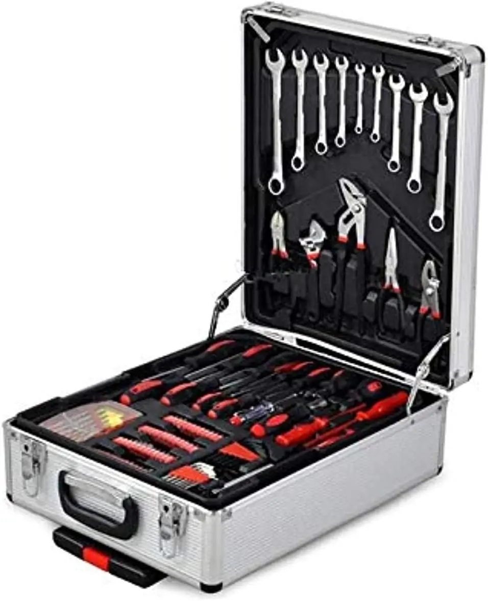 

Популярный набор профессиональных инструментов из 186 предметов: алюминиевый набор гаечных ключей, набор инструментов для беспроводных инструментов, набор ручных инструментов.