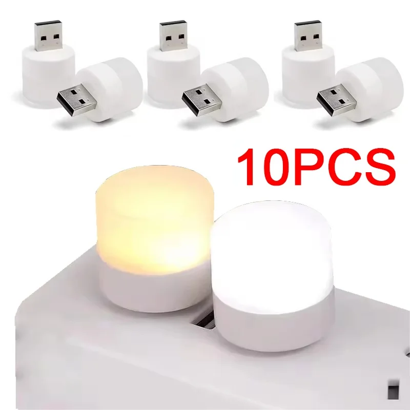 1-10 PCS Portable USB Reading Lamp For Bedroom Home Reading Camping Tent Night Lamp Gear Home Environment Night Lighting Kit Set