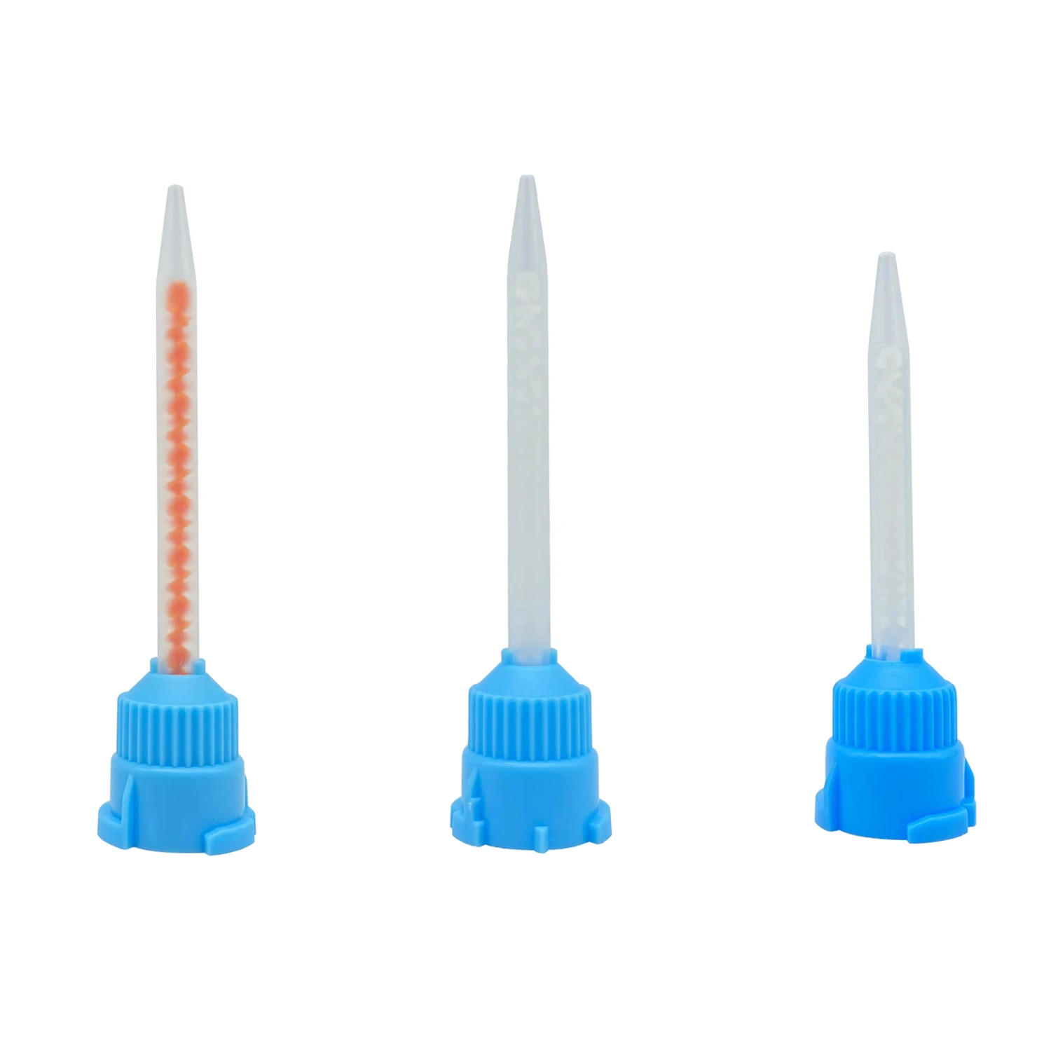 Puntas de mezcla de impresión Dental desechables, tubo de mezcla, película de goma de silicona, productos dentales, materiales de odontología, 50