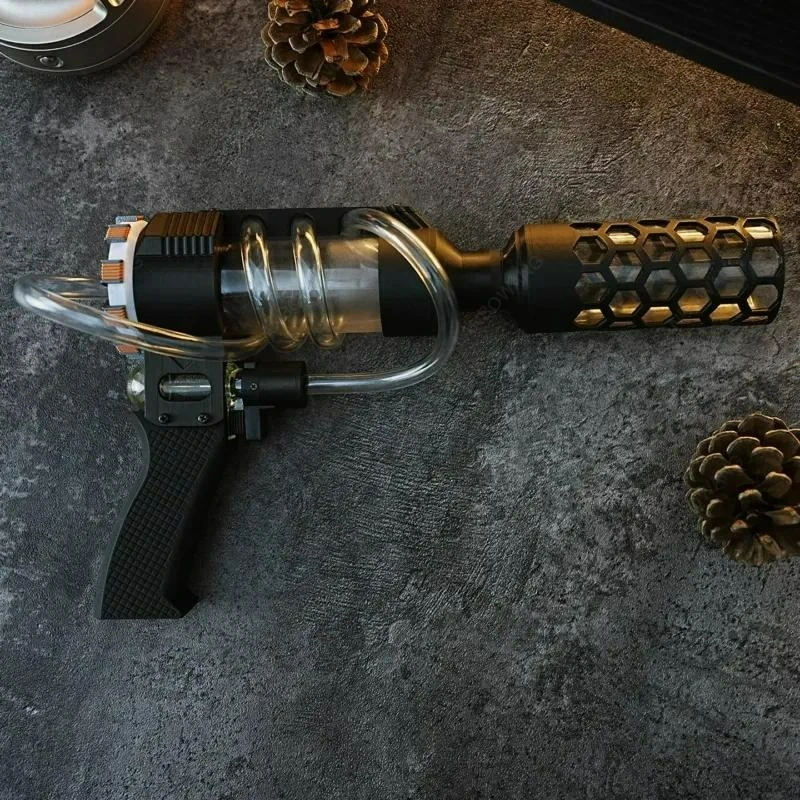Handheld Pulse Compression Ion Cannon Model, Physics Science Experiment Teaching Aid Sci-Fi Ornament