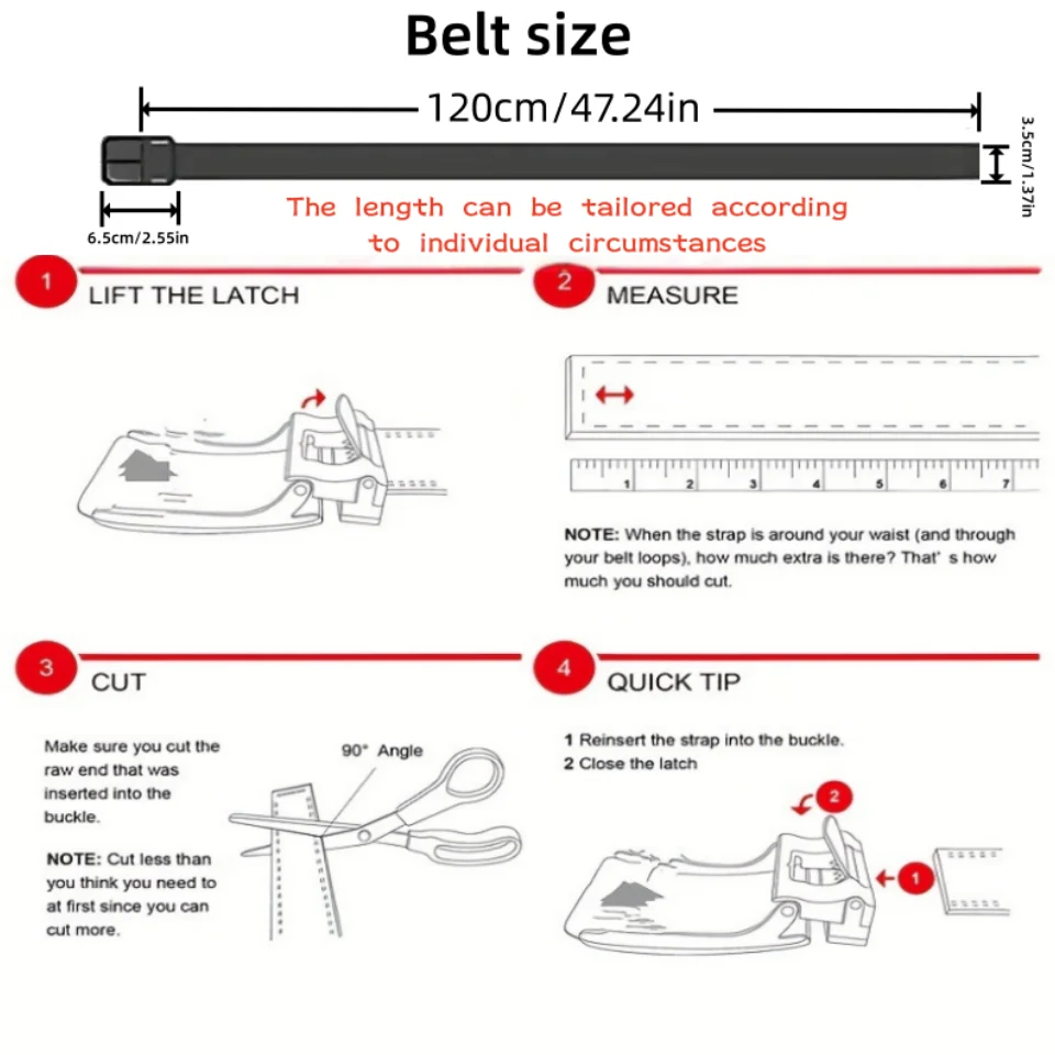 Golf belt, men's belt, golf sports clothing accessories, business and leisure sports, can be shortened by oneself