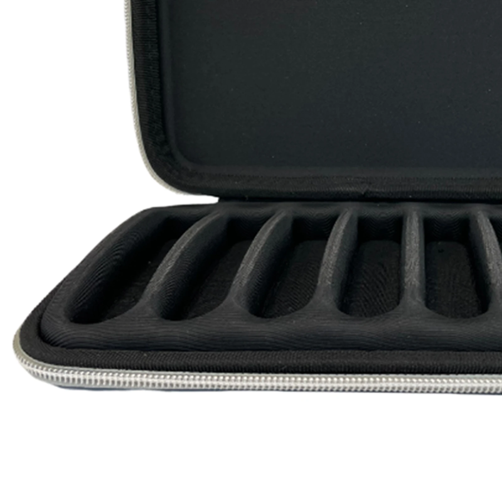 Portable Durable EVA 10 Holes Harmonica Storage Case  Black 7pcs Harmonica Protective Bag Container Accessory